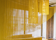 Dekoracja sufitu Aluminiowe ogniwo łańcucha Zasłony Złoty kolor