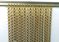 Złota aluminiowa ozdobna siatka druciana o szerokości 3m Metalowy łańcuszek Fly Curtain