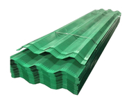 Zielone perforowane panele ze stali falistej i bariery przeciwpyłowej