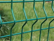 Niestandardowe 3D 3-krotnie powlekane plastikiem panele ogrodzeniowe z drutu, kolor zielony