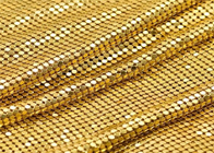 Złoty płaski 2,5m Dekoracyjna stalowa siatka Metalowa cekinowa
