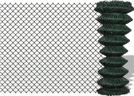 3,5 mm 6 Ft X 50 Ft Ogrodzenie z ogniwami łańcucha Ochrona zwierząt Pokryte zielonym PVC