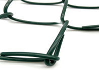 3,5 mm 6 Ft X 50 Ft Ogrodzenie z ogniwami łańcucha Ochrona zwierząt Pokryte zielonym PVC