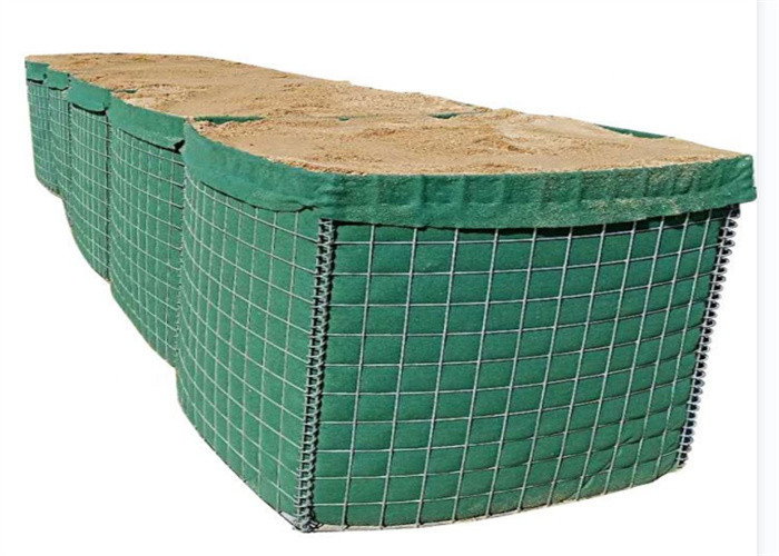 3x3 Military Hesco Barriers Kwadratowy zielony geotekstylny worek z piaskiem