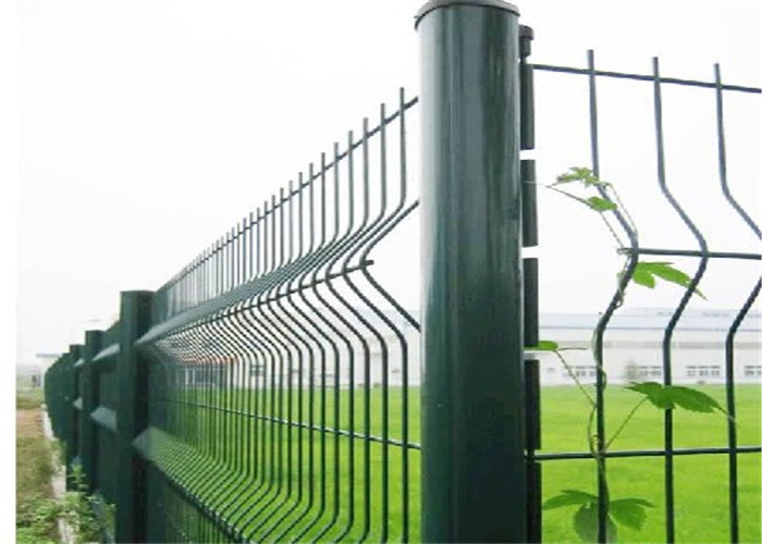 Panele ogrodzeniowe z siatki drucianej 3D ze stali zielonej na lotnisko / budownictwo / kolej